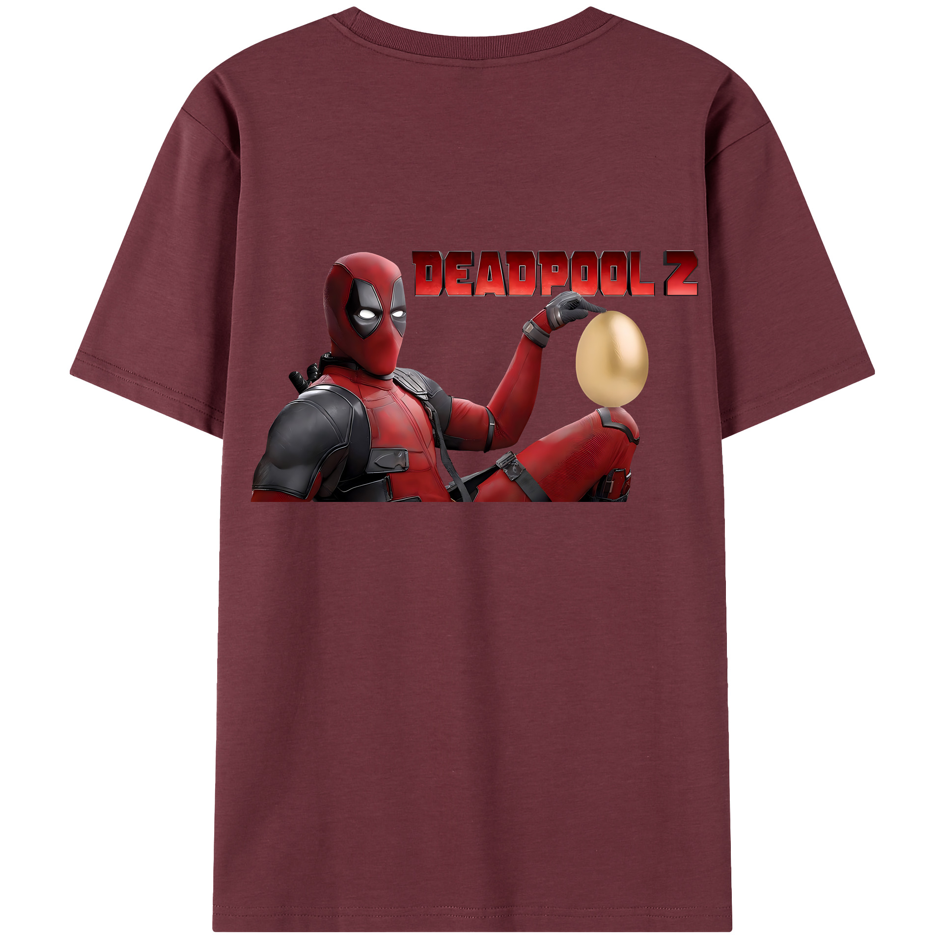 （画像用） Deadpool デッドプール 綿100％半袖Tシャツ（背面プリント）